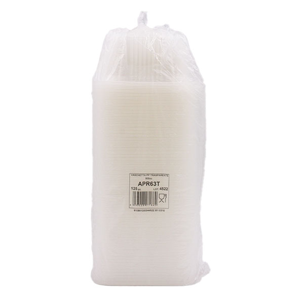 125 Vaschette termosaldanti PP APR63T 13,7x 9,5x6,3cm 500ml 3 125 Vaschette termosaldanti PP APR63T 13,7x 9,5x6,3cm 500ml - immagine 3