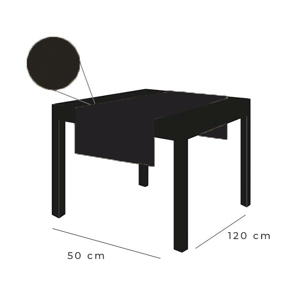 Runner TNT a rotolo colore nero