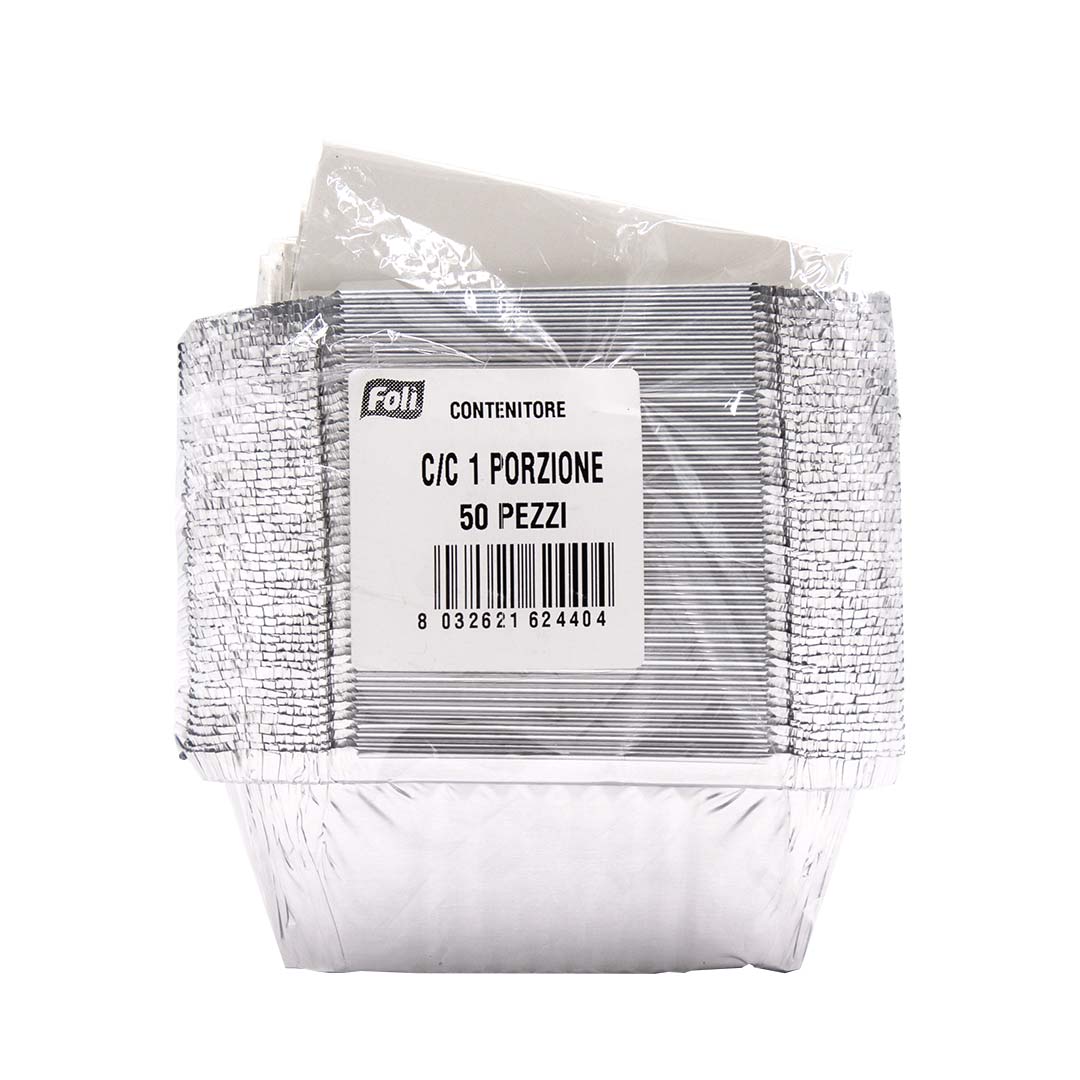 50 Vaschette alluminio 1 porzione con coperchio 470cc 4 50 Vaschette alluminio 1 porzione con coperchio 470cc - immagine 4