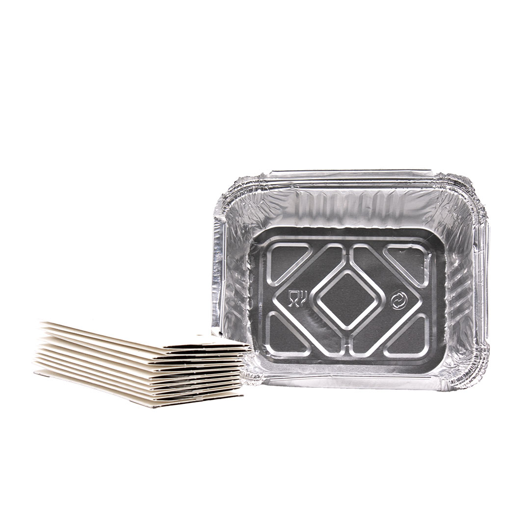50 Vaschette alluminio 1 porzione con coperchio 470cc 3 50 Vaschette alluminio 1 porzione con coperchio 470cc - immagine 3