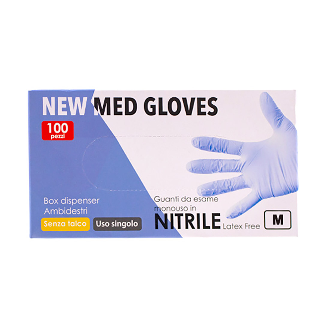 100 Guanti in nitrile blu M 3,5gr 1 100 Guanti in nitrile blu M 3,5gr