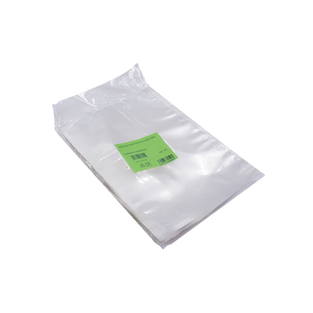 100 Buste sottovuoto 25x35cm lisce per cottura alimenti trasparenti 1 100 Buste sottovuoto 25x35cm lisce per cottura alimenti trasparenti