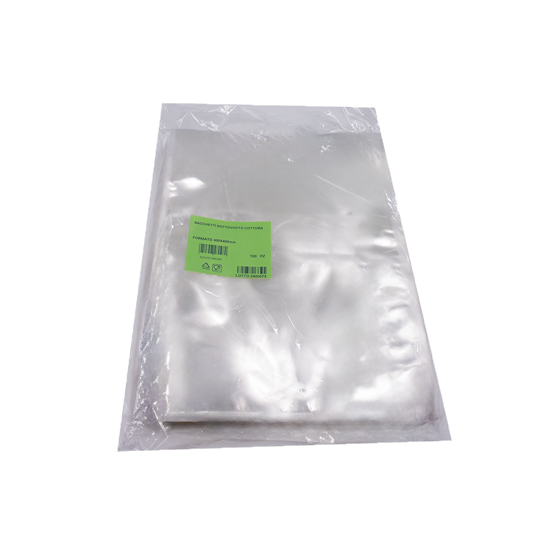 100 Buste sottovuoto 30x40cm lisce per cottura alimenti trasparenti 1 100 Buste sottovuoto 30x40cm lisce per cottura alimenti trasparenti