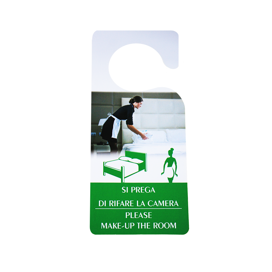 100 Cartellini fuori porta plastificati a doppia faccia Non Disturbare/Si prega di rifare le camere 3 100 Cartellini fuori porta plastificati a doppia faccia Non Disturbare/Si prega di rifare le camere - immagine 3