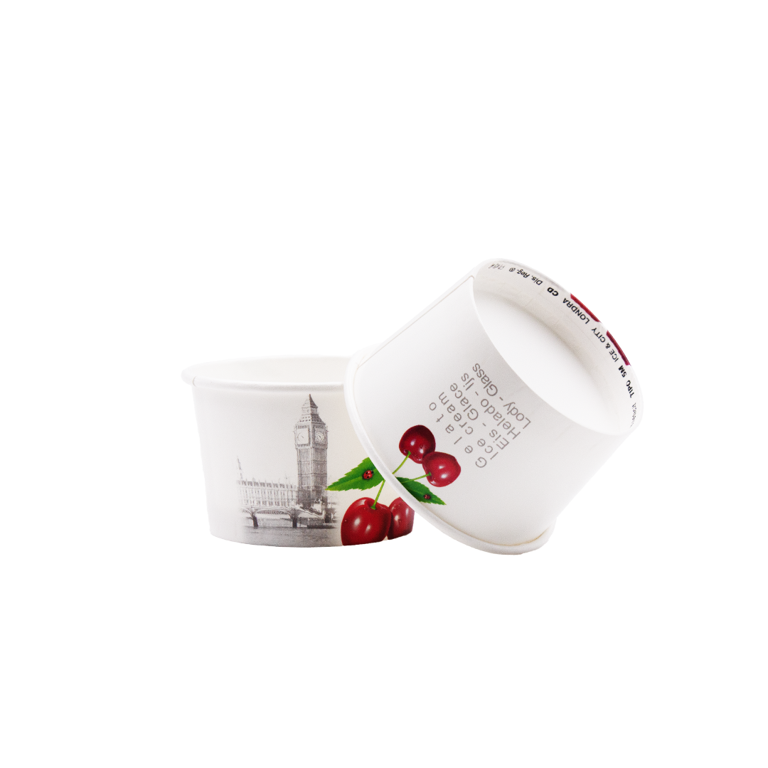 250 Coppette gelato Ice&City in cartoncino 78 ml bianche con stampa 2 250 Coppette gelato Ice&City in cartoncino 78 ml bianche con stampa - immagine 2
