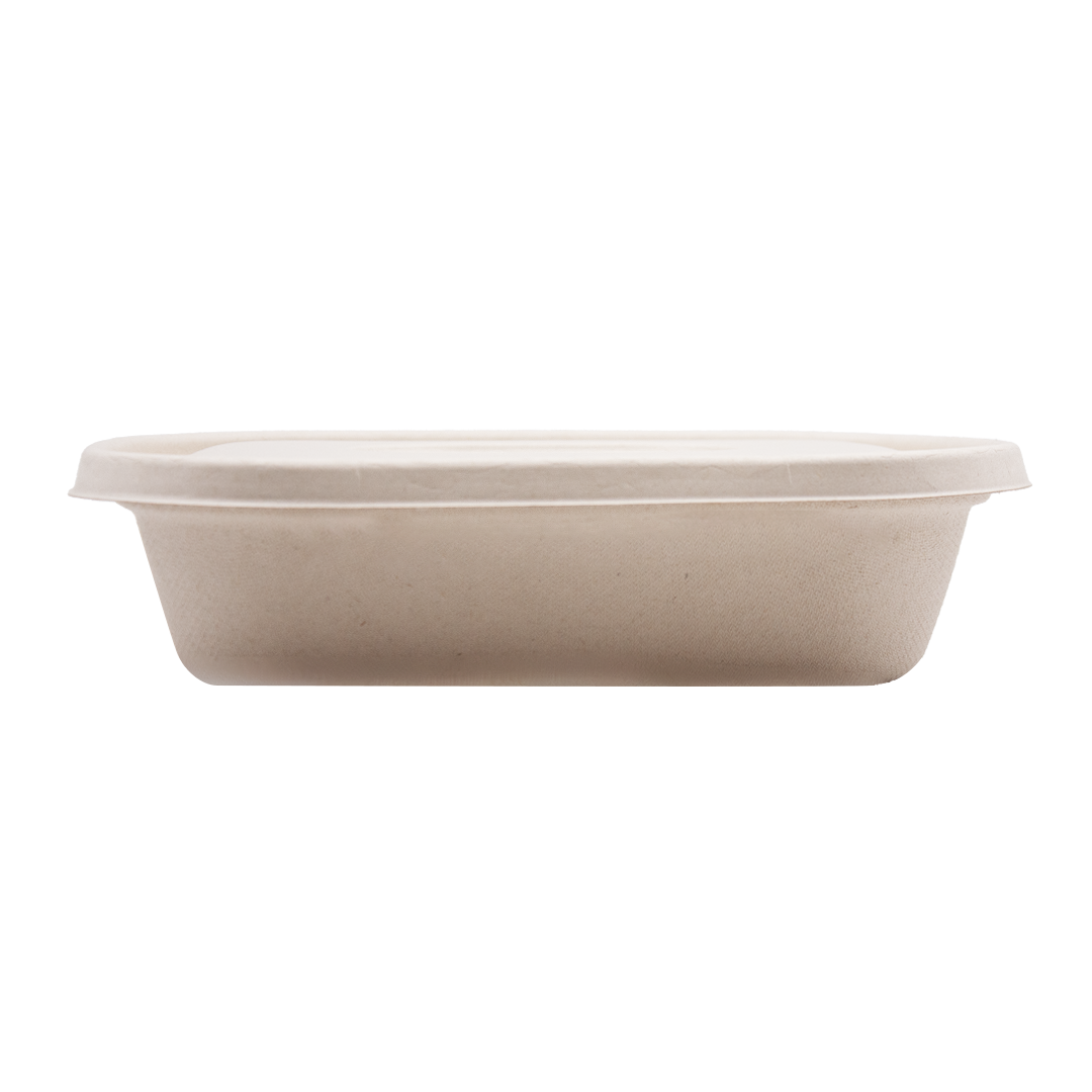 50 Contenitori in polpa di cellulosa take away 1100ml avana 2 50 Contenitori in polpa di cellulosa take away 1100ml avana - immagine 2
