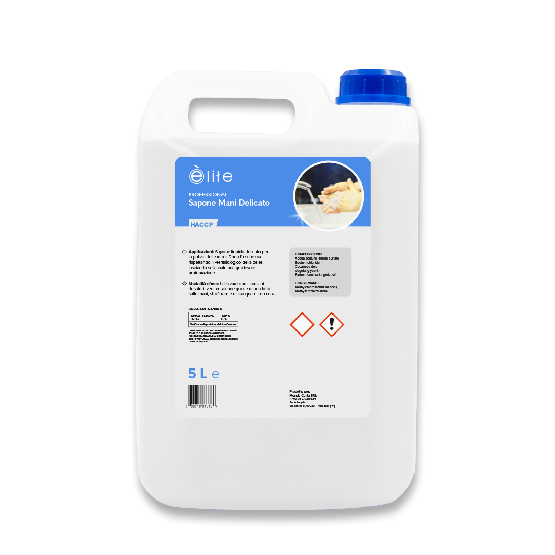 Elite sapone liquido mani professional HACCP con glicerina vegetale 100% 5 lt 1 Elite sapone liquido mani professional HACCP con glicerina vegetale 100% 5 lt