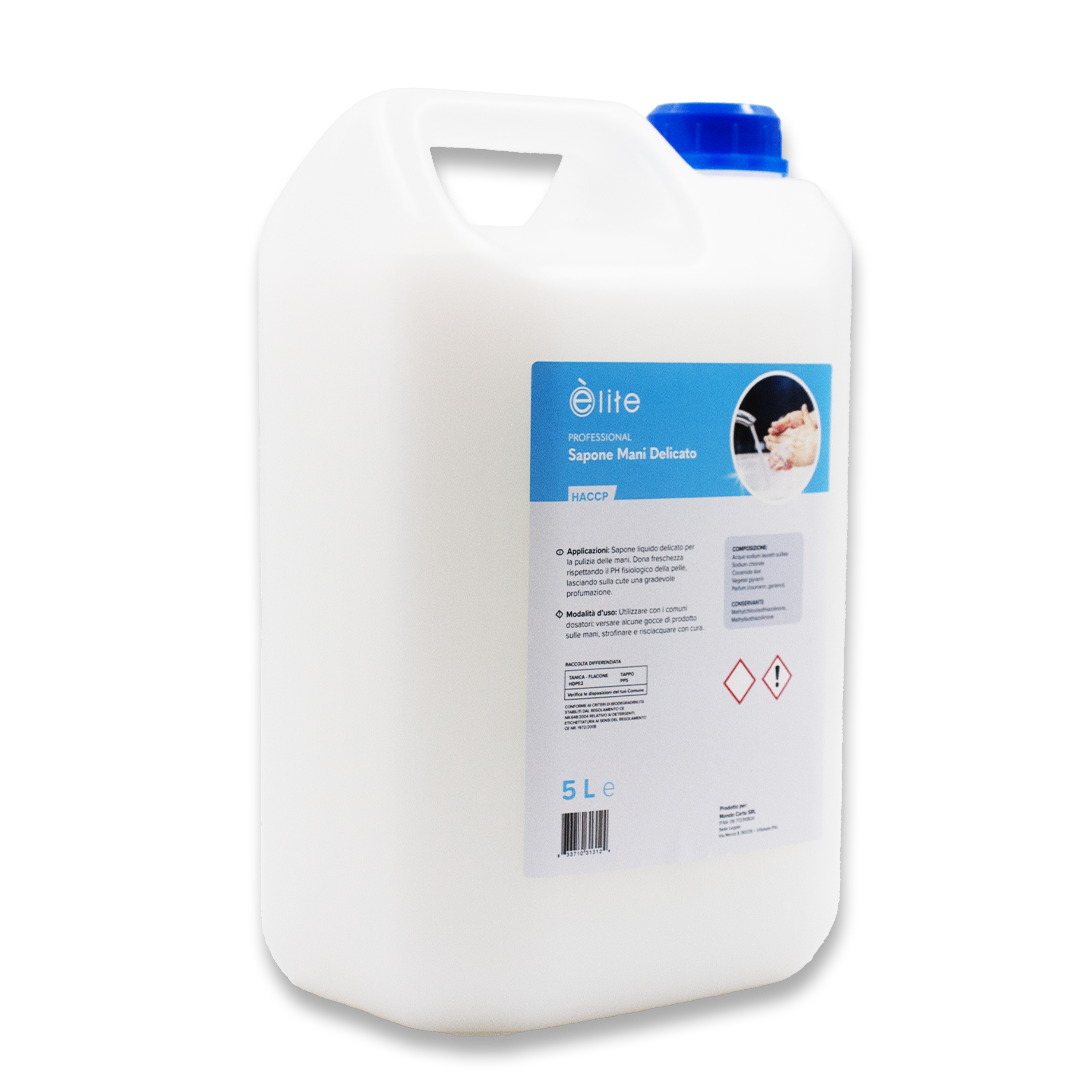 Elite sapone liquido mani professional HACCP con glicerina vegetale 100% 5 lt 2 Elite sapone liquido mani professional HACCP con glicerina vegetale 100% 5 lt - immagine 2
