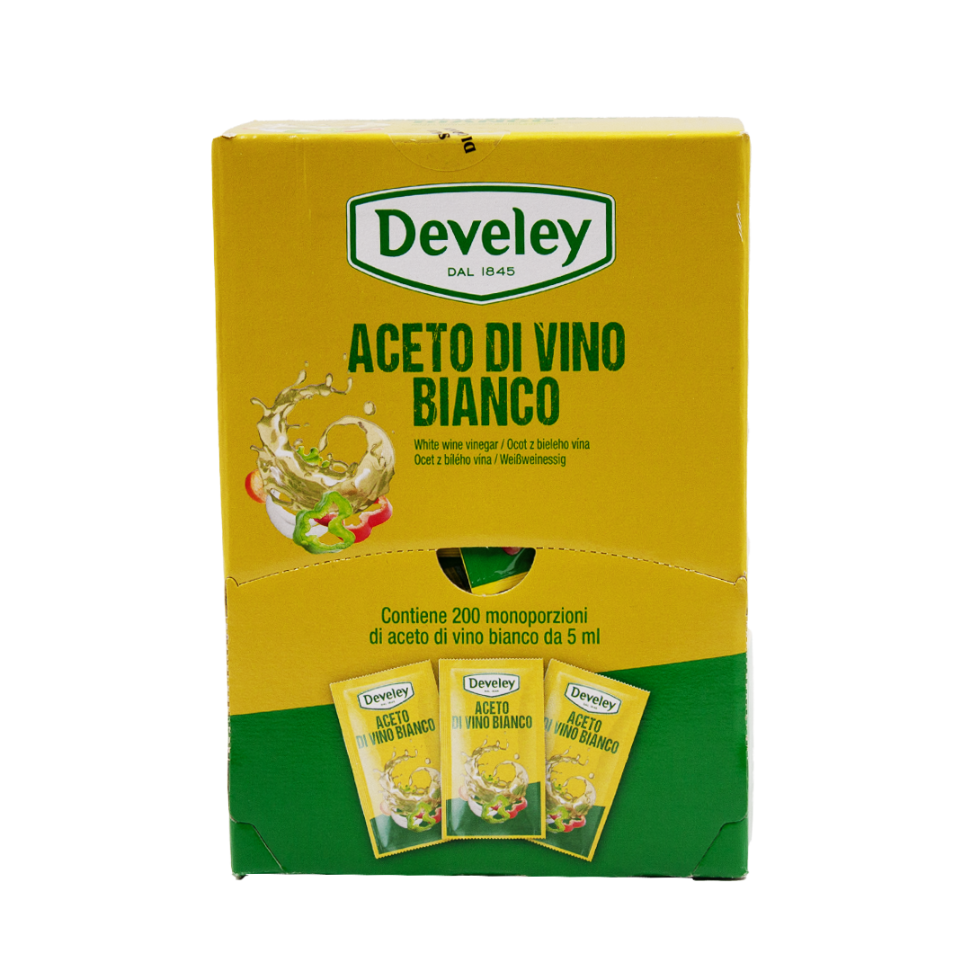 Develey Marsupio Aceto Vino Bianco 200 bustine monoporzioni 5ml 1 Develey Marsupio Aceto Vino Bianco 200 bustine monoporzioni 5ml