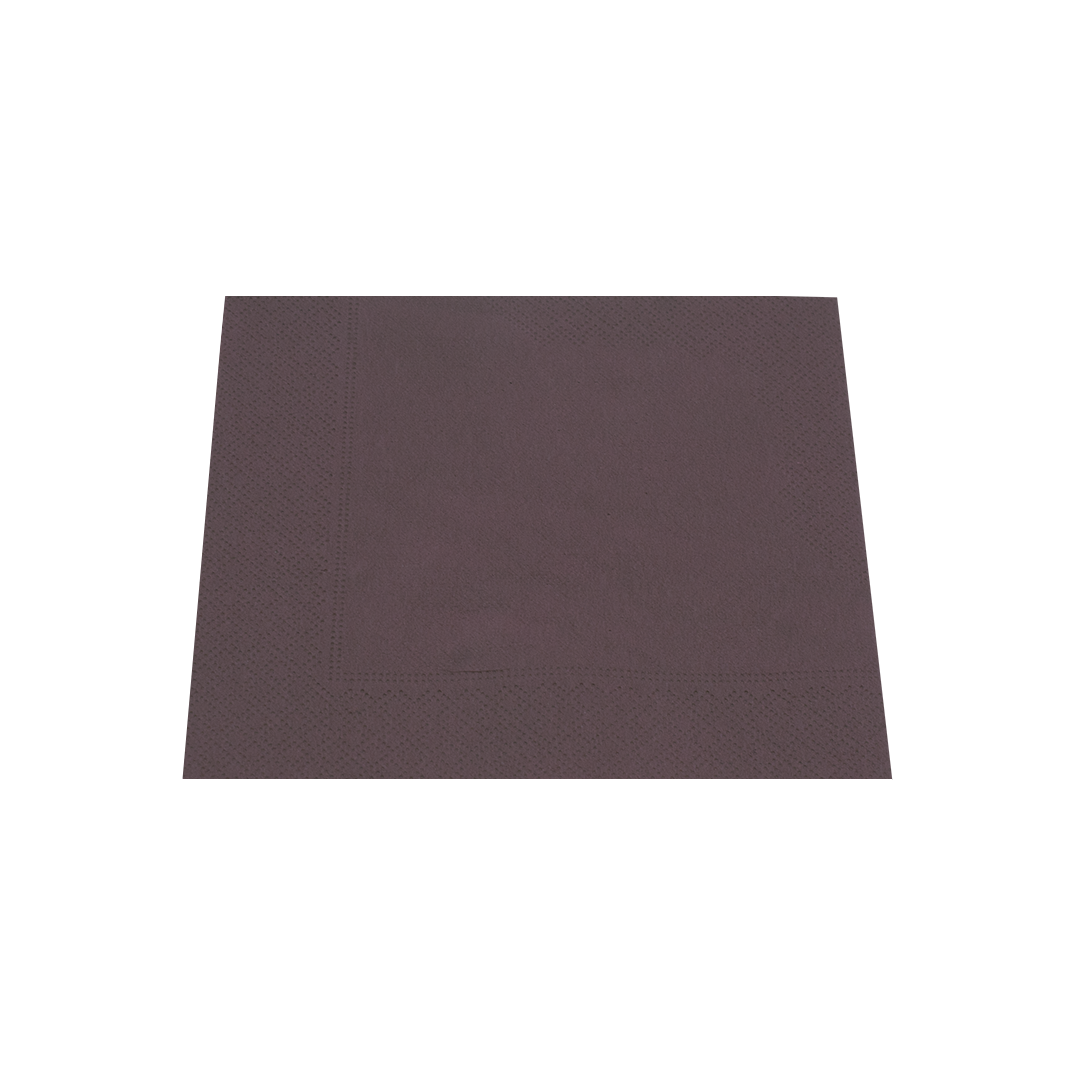 50 Infibra tovaglioli 33x33cm doppio velo cacao marrone 2 50 Infibra tovaglioli 33x33cm doppio velo cacao marrone - immagine 2