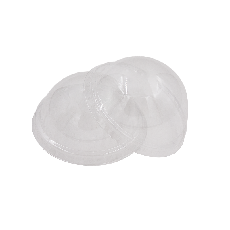 50 Coperchi R-PET cupola senza foro trasparenti 2 50 Coperchi R-PET cupola senza foro trasparenti - immagine 2