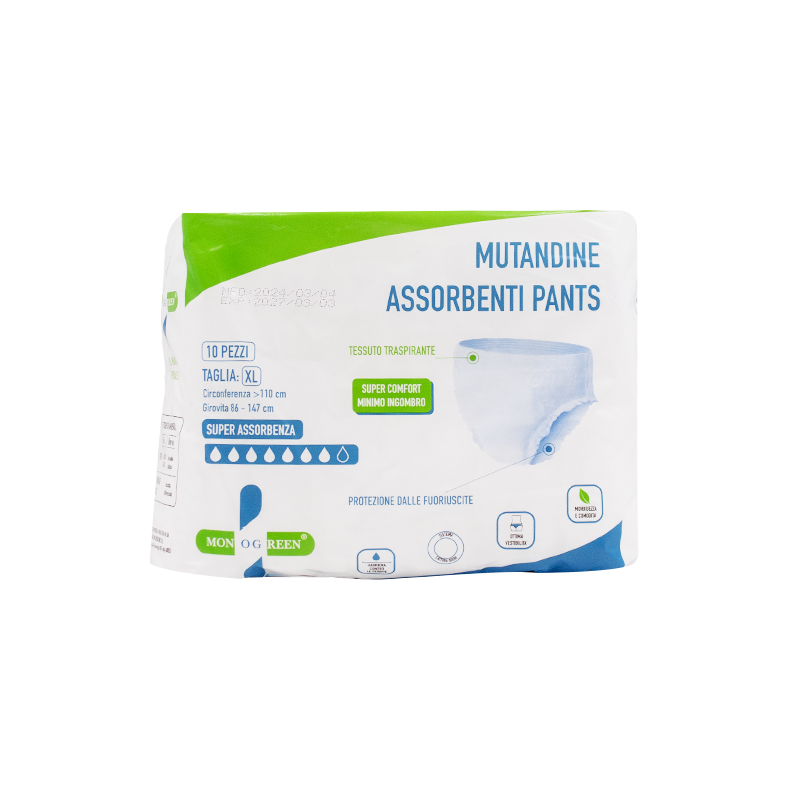 10 Mutandine sagomate per incontinenza monouso taglia XL 1 10 Mutandine sagomate per incontinenza monouso taglia XL