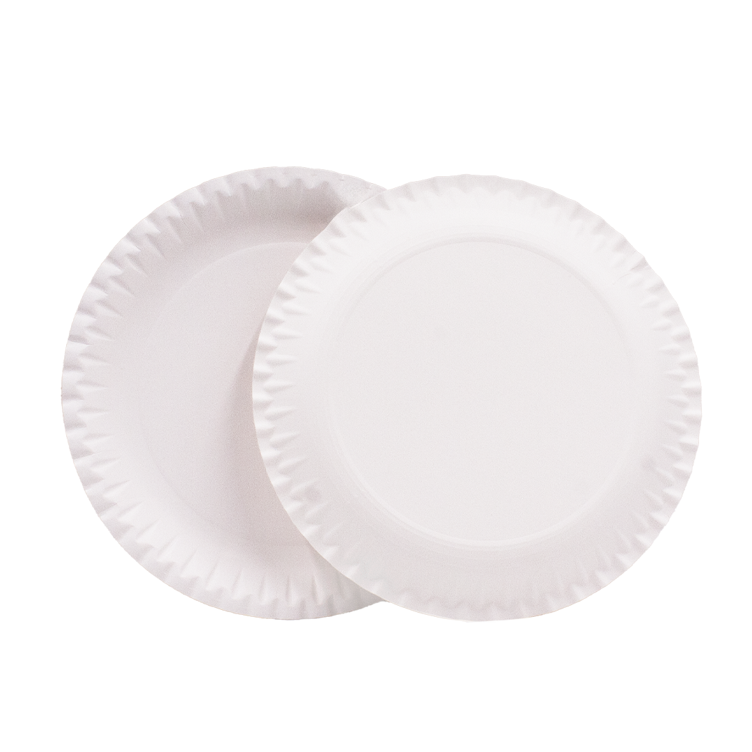 50 Piatto piano tondo in cartoncino politenato diam.23 cm bianco 2 50 Piatto piano tondo in cartoncino politenato diam.23 cm bianco - immagine 2