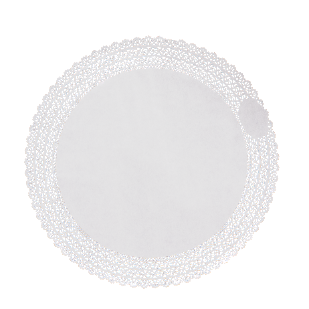100 Carta sottofritti merlettata diam.38 cm bianca 1 100 Carta sottofritti merlettata diam.38 cm bianca