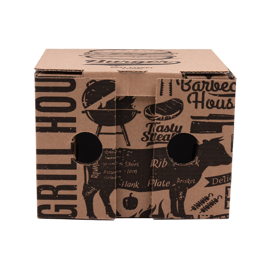 100 Box Hamburger avana/bianco 16x16x12h 1 100 Box Hamburger avana/bianco 16x16x12h
