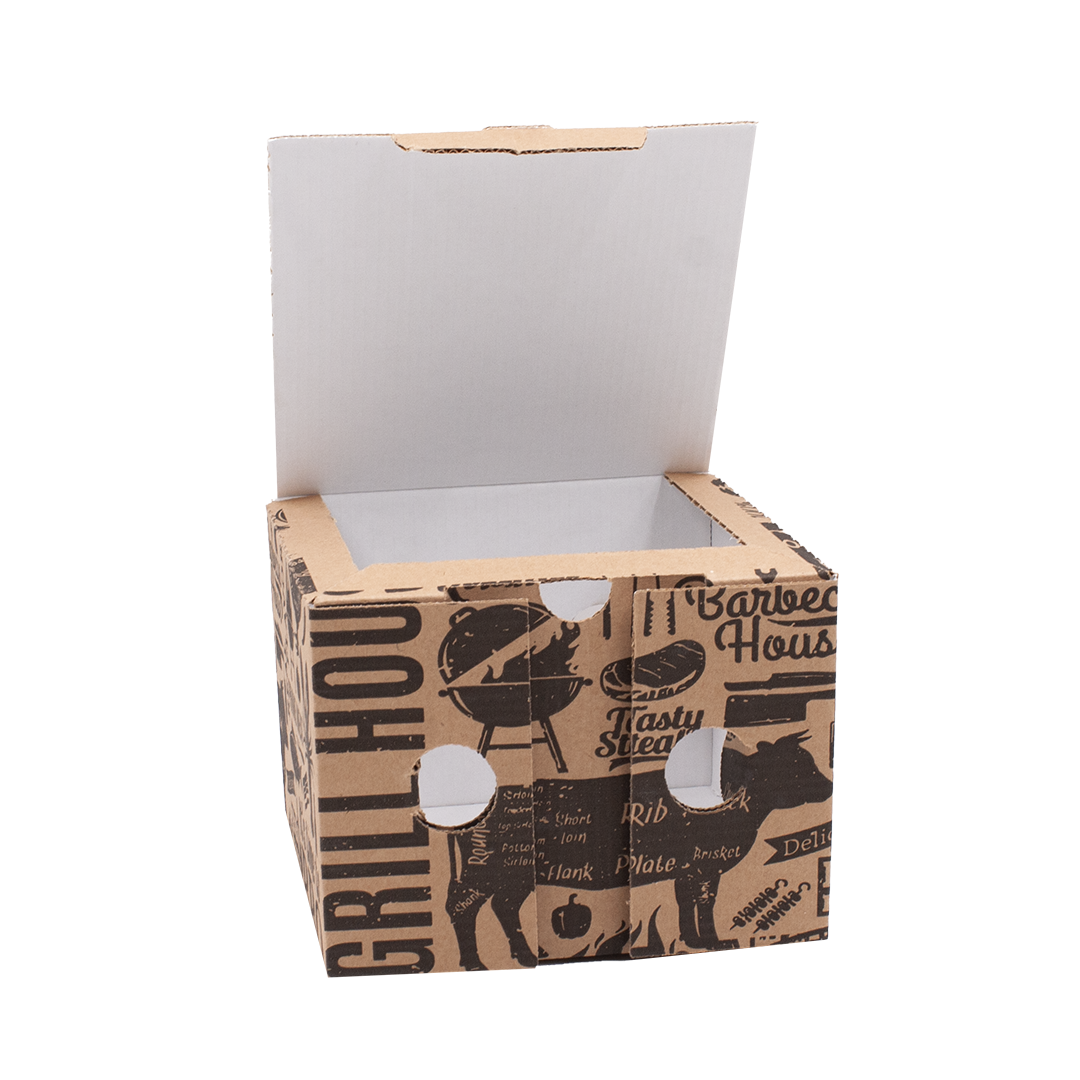 100 Box Hamburger avana/bianco 16x16x12h 2 100 Box Hamburger avana/bianco 16x16x12h - immagine 2