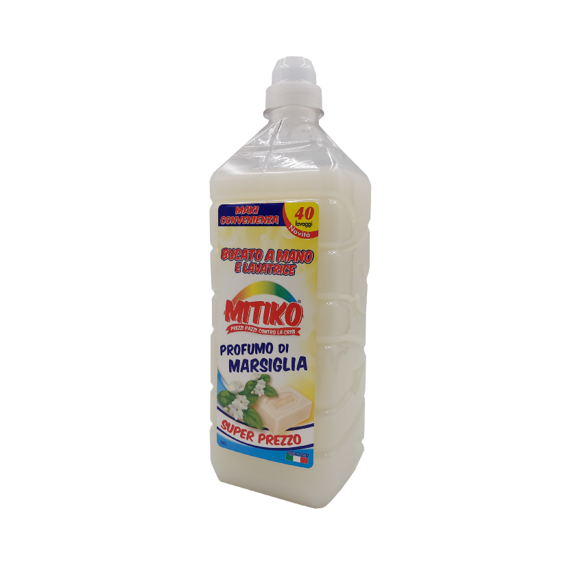 Mitiko Detersivo Bucato 1,85Lt Sapone di Marsiglia 40 Lavaggi 1 Mitiko Detersivo Bucato 1,85Lt Sapone di Marsiglia 40 Lavaggi
