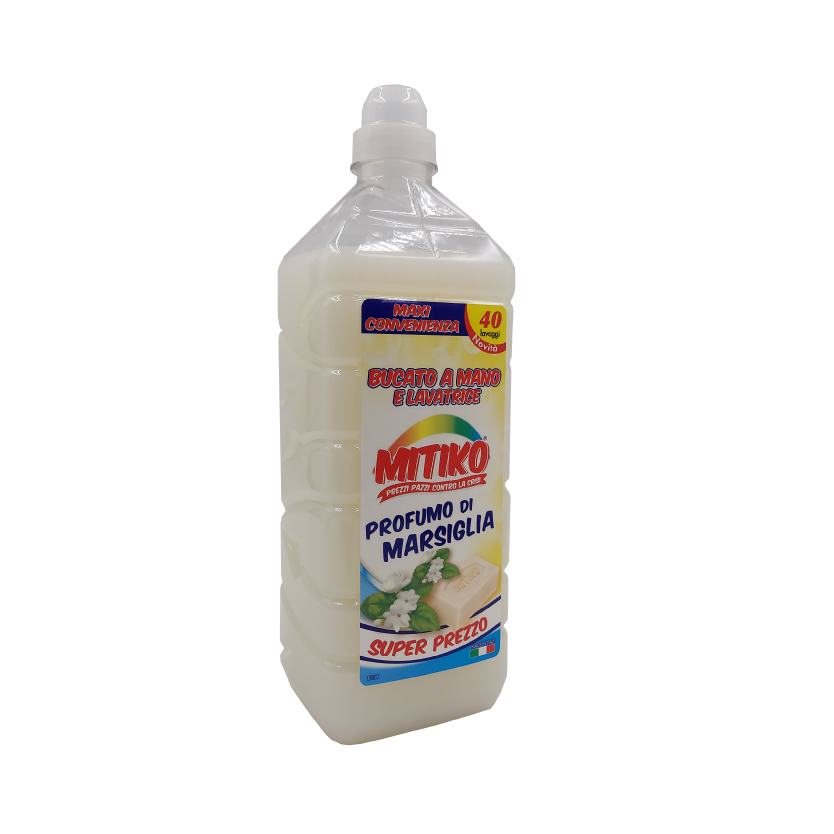 Mitiko Detersivo Bucato 1,85Lt Sapone di Marsiglia 40 Lavaggi 2 Mitiko Detersivo Bucato 1,85Lt Sapone di Marsiglia 40 Lavaggi - immagine 2