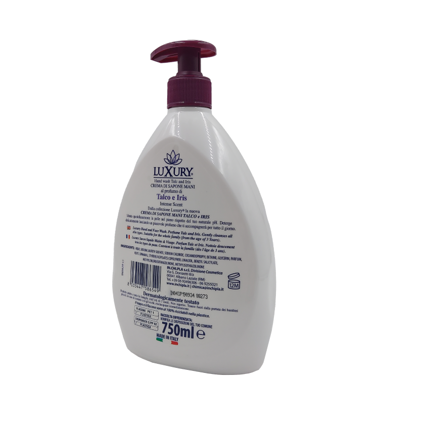 Luxury Sapone Mani 750ml Talco e Iris 3 Luxury Sapone Mani 750ml Talco e Iris - immagine 3