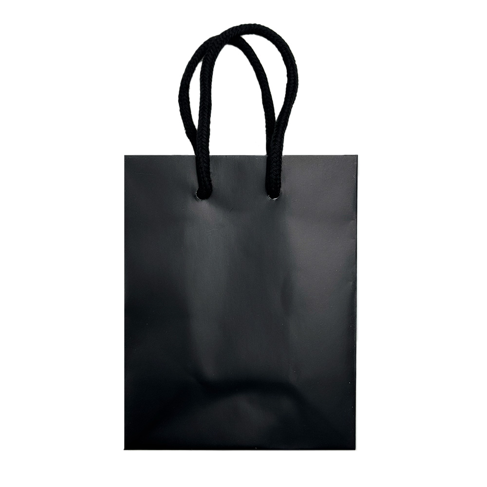 10 Shopper carta Lusso Opaca cm 11+6,5x14 Nero 2 10 Shopper carta Lusso Opaca cm 11+6,5x14 Nero - immagine 2