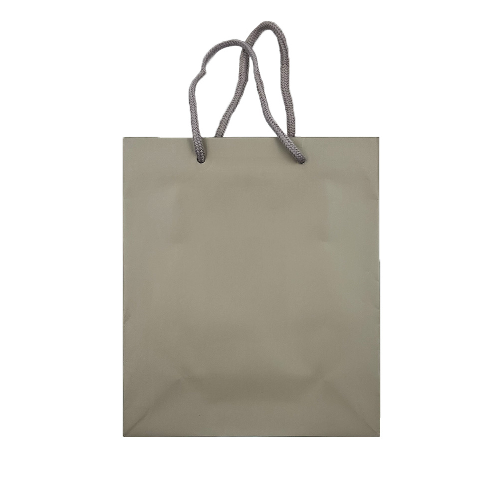 10 Shopper carta Lusso Opaca cm 18+8x21 Tortora 2 10 Shopper carta Lusso Opaca cm 18+8x21 Tortora - immagine 2