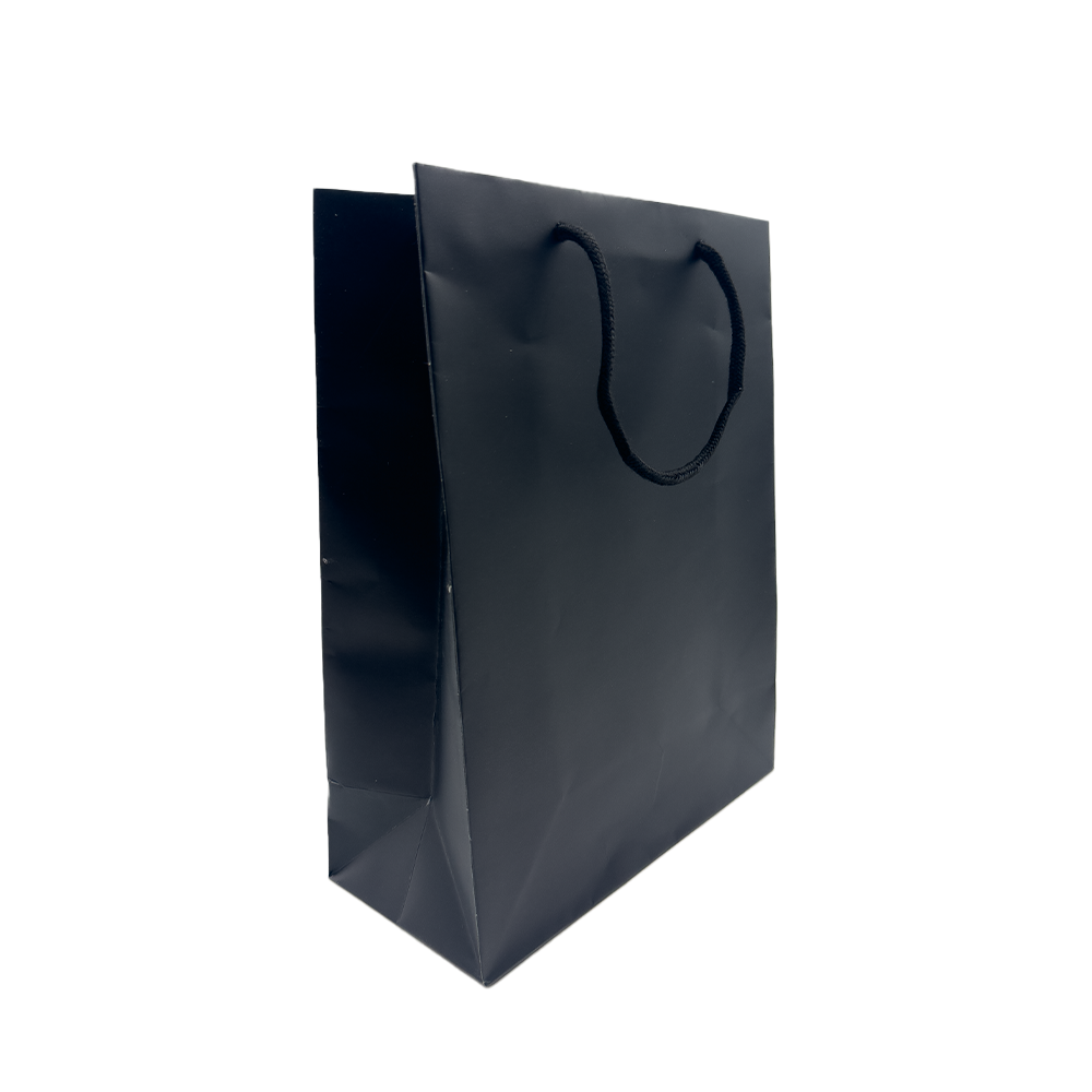 10 Shopper carta Lusso Opaca cm 22+10x29 Nero 1 10 Shopper carta Lusso Opaca cm 22+10x29 Nero