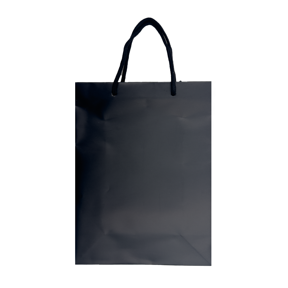 10 Shopper carta Lusso Opaca cm 22+10x29 Nero 2 10 Shopper carta Lusso Opaca cm 22+10x29 Nero - immagine 2