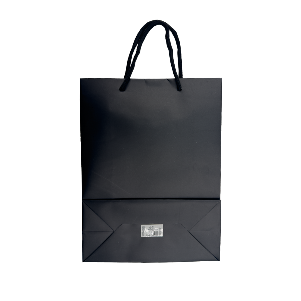 10 Shopper carta Lusso Opaca cm 22+10x29 Nero 3 10 Shopper carta Lusso Opaca cm 22+10x29 Nero - immagine 3