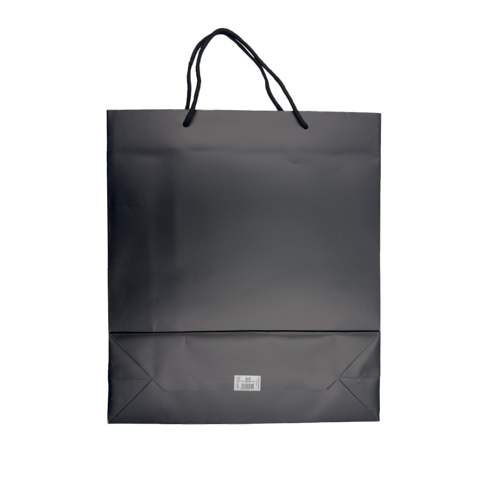 10 Shopper carta Lusso Opaca cm 36+12x41 Nero 3 10 Shopper carta Lusso Opaca cm 36+12x41 Nero - immagine 3