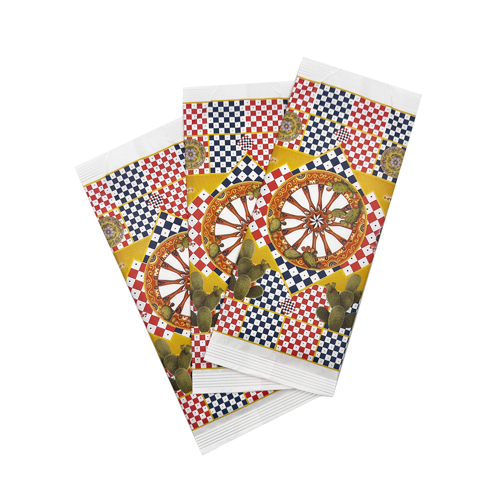 500 Buste porta posate con tovagliolo 38x38 2v stampa SICILIANO 3 500 Buste porta posate con tovagliolo 38x38 2v stampa SICILIANO - immagine 3