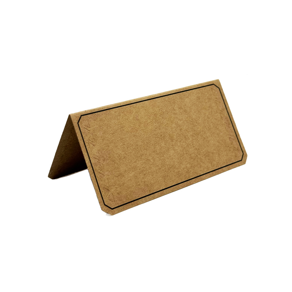 25 Cartellini kraft pieghevoli cm 10x5 avana 1 25 Cartellini kraft pieghevoli cm 10x5 avana