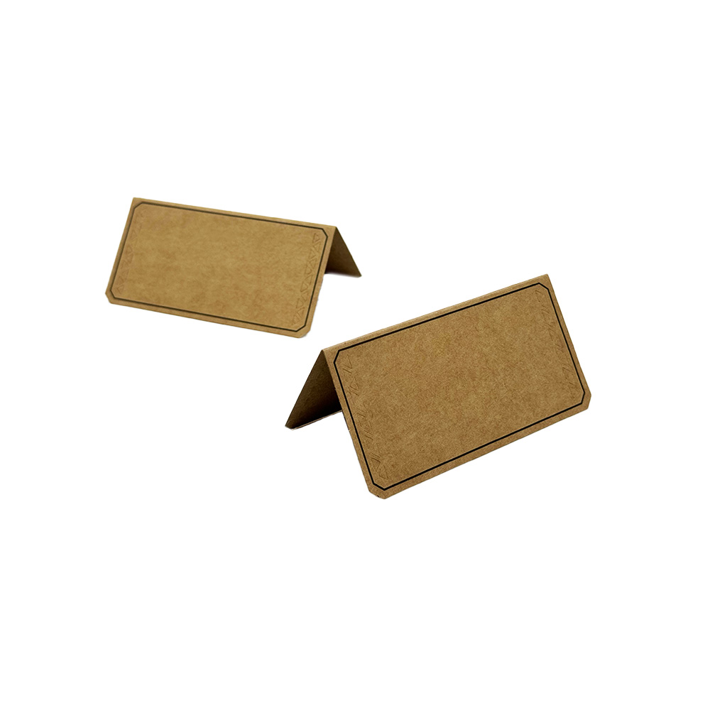 25 Cartellini kraft pieghevoli cm 10x5 avana 3 25 Cartellini kraft pieghevoli cm 10x5 avana - immagine 3