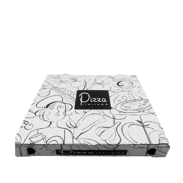 80 Box pizza bianco 33x33cm con griglia 4 80 Box pizza bianco 33x33cm con griglia - immagine 4